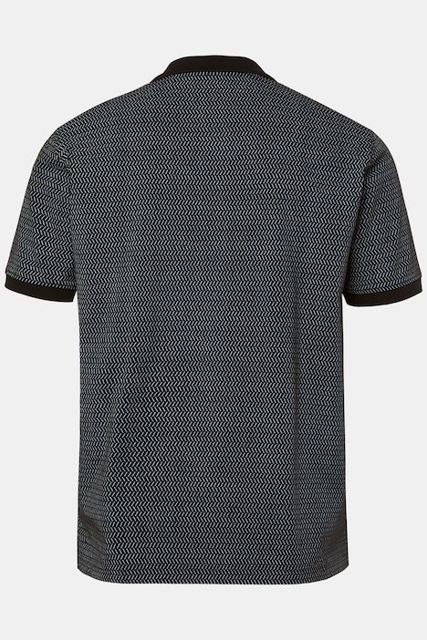 Polo en jersey, motif minimaliste, manches courtes - jusqu'au 8 XL
