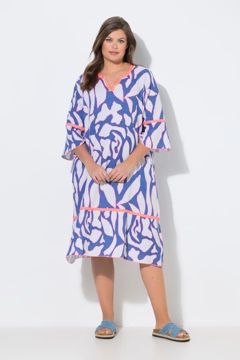 Robe en mousseline à manches 3/4