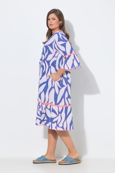 Robe en mousseline à manches 3/4