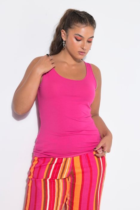 Top Basic, encolure large, jersey stretch