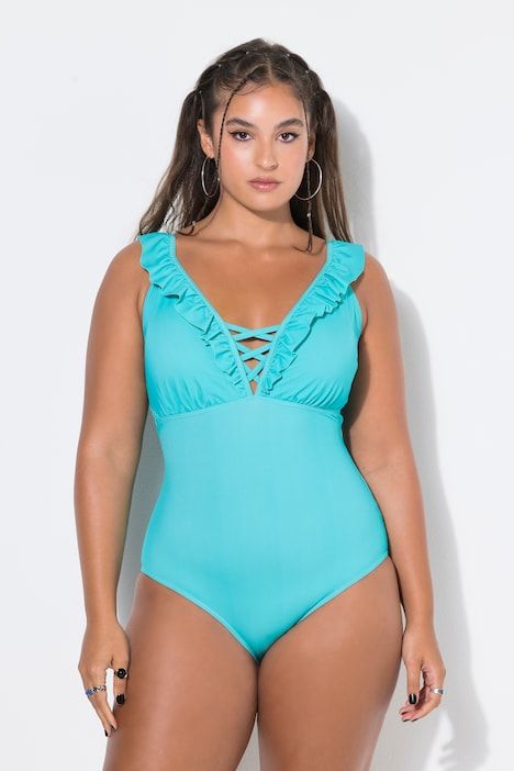 Maillot de bain à bonnets souples et volants