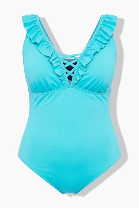 Maillot de bain à bonnets souples et volants