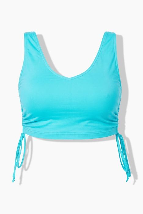 Haut de bikini à bonnets souples et ruban à fronces sur le côté