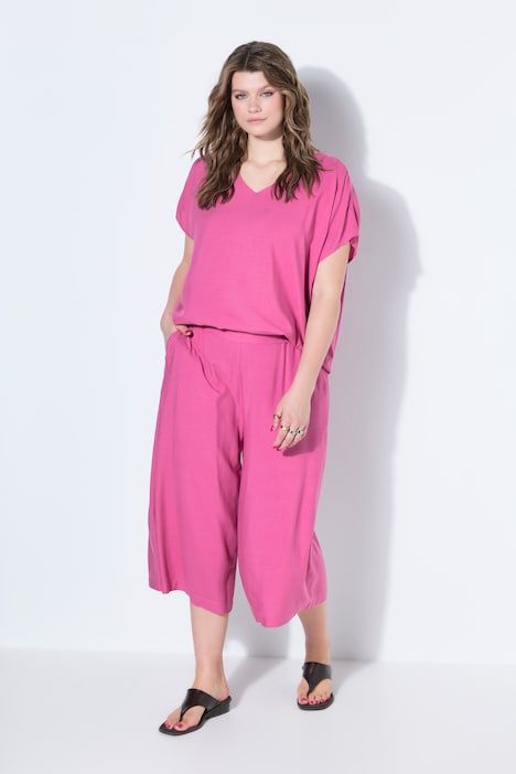 Jupe-culotte taille haute, coupe Wide Legs très large