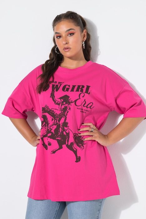 T-shirt oversize, imprimé sur le devant