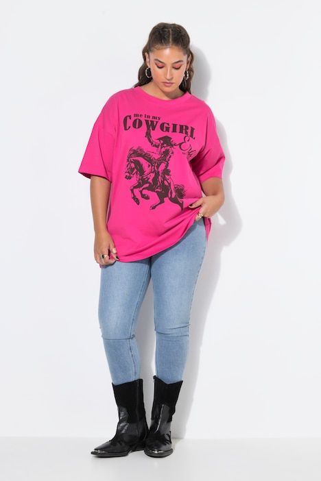 T-shirt oversize, imprimé sur le devant