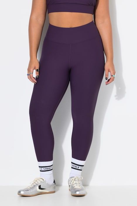 Legging en jersey côtelé, coupe Tight Fit près du corps et taille élastique