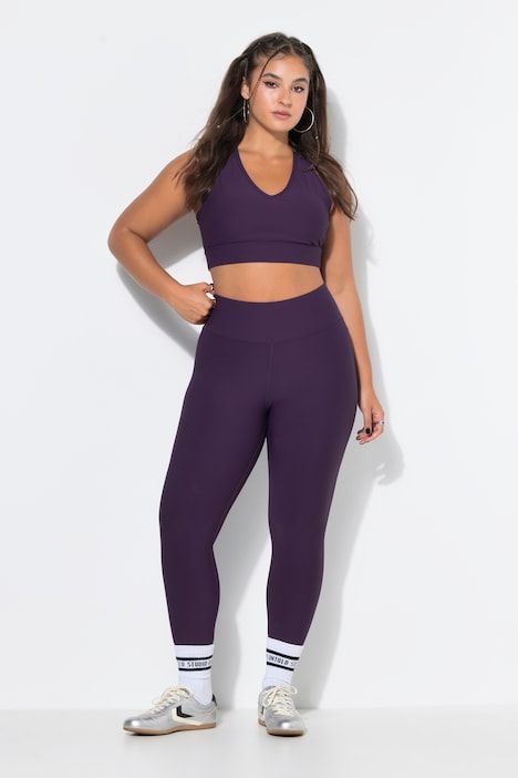 Legging en jersey côtelé, coupe Tight Fit près du corps et taille élastique