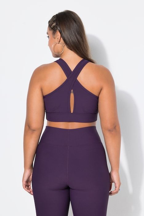 Soutien-gorge en jersey côtelé avec bretelles croisées dans le dos