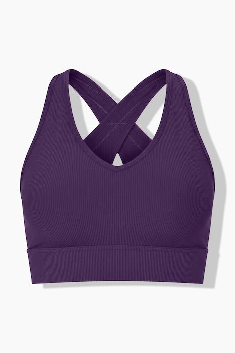 Soutien-gorge en jersey côtelé avec bretelles croisées dans le dos