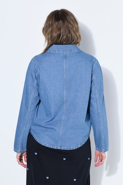 Surchemise en jean oversize à laçage