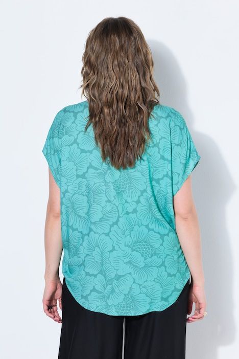 Blouse oversize, imprimé floral