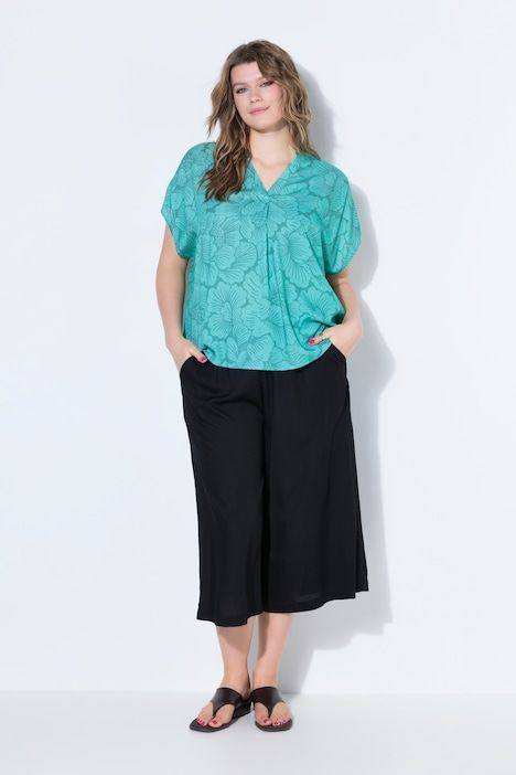 Blouse oversize, imprimé floral