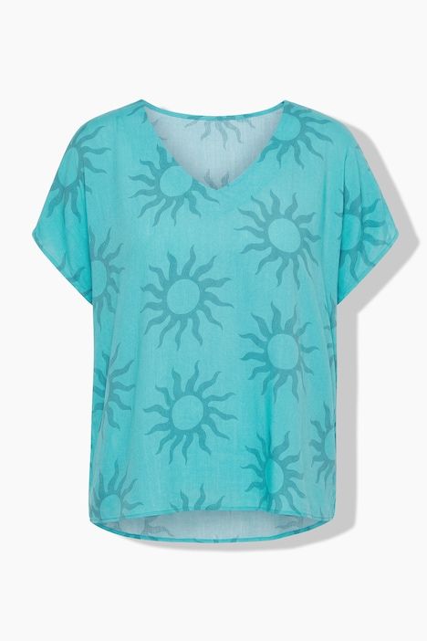 Blouse oversize, imprimé soleil
