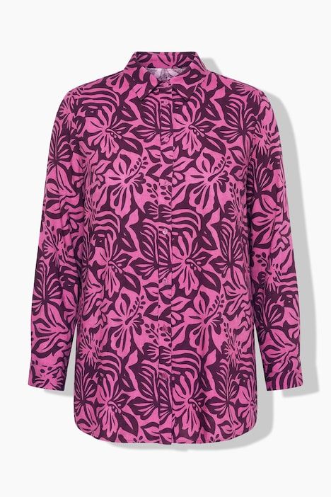Chemisier, coupe droite, imprimé floral