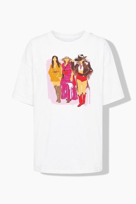 T-shirt oversize, imprimé Lady