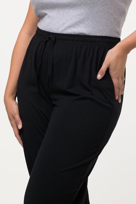 Pantalon de pyjama en modal mélangé, coupe droite et taille élastique