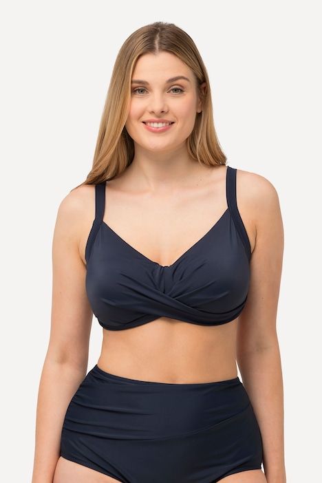 Haut de bikini, drapé, bonnets souples, bretelles réglables