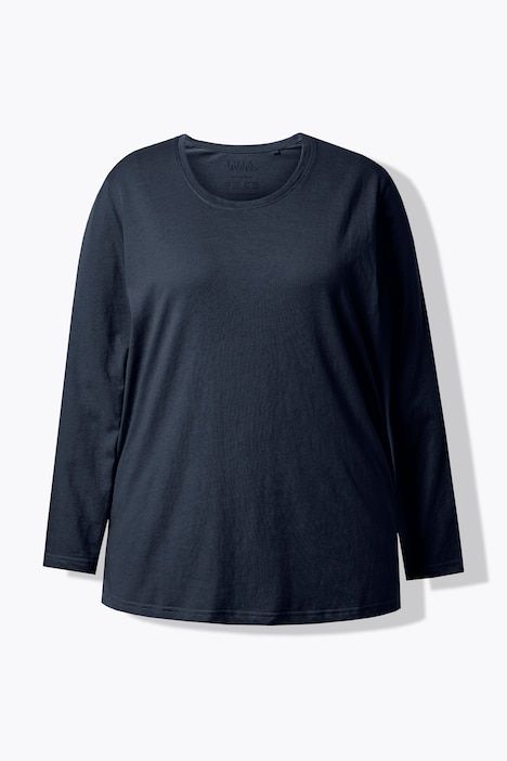T-shirt décontracté à col rond et manches longues