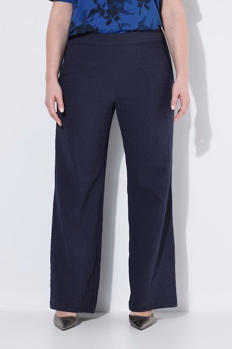 Pantalon, texture, jambe évasée, ceinture confort