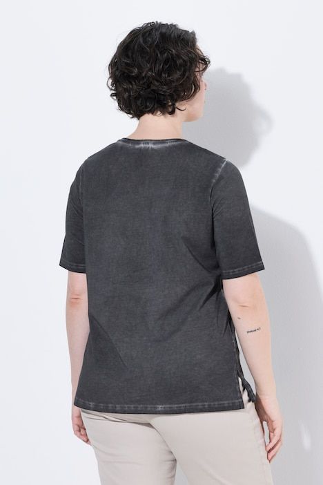 T-shirt, ananas, coupe classique, col rond, manches courtes