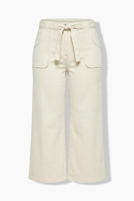 Jupe-culotte en jean, jambe large, taille élastique, coton bio