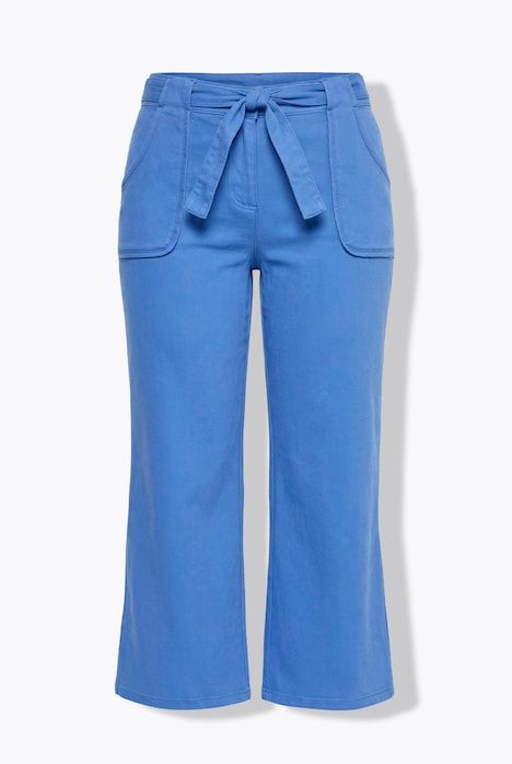 Jupe-culotte en jean, jambe large, taille élastique, coton bio