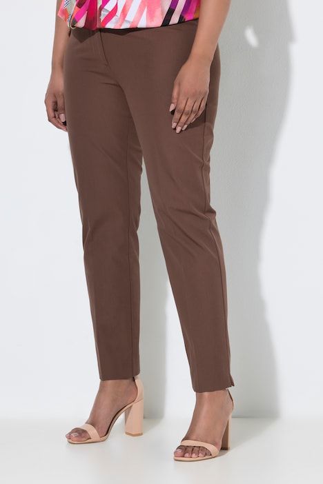 Pantalon, plis repassés, jambe étroite, ceinture élastique
