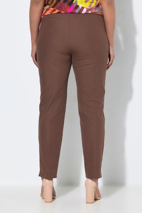 Pantalon, plis repassés, jambe étroite, ceinture élastique