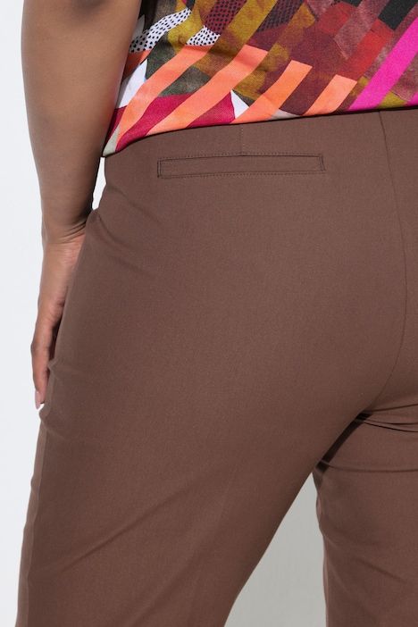 Pantalon, plis repassés, jambe étroite, ceinture élastique