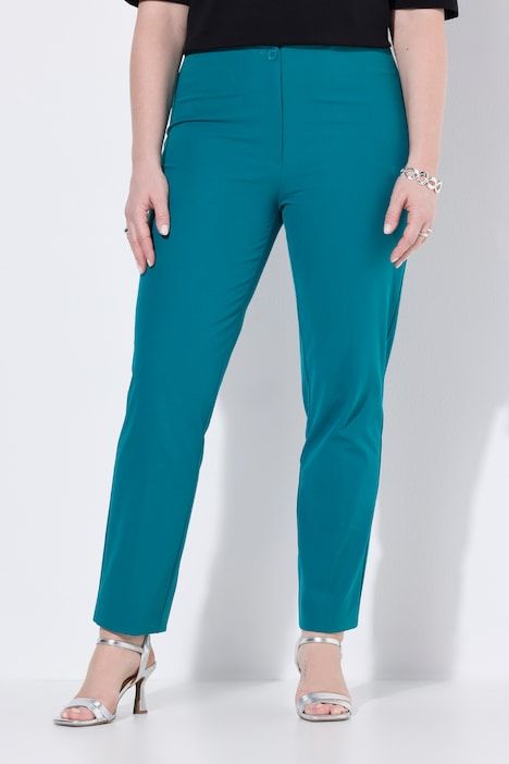 Pantalon, plis repassés, jambe étroite, ceinture élastique