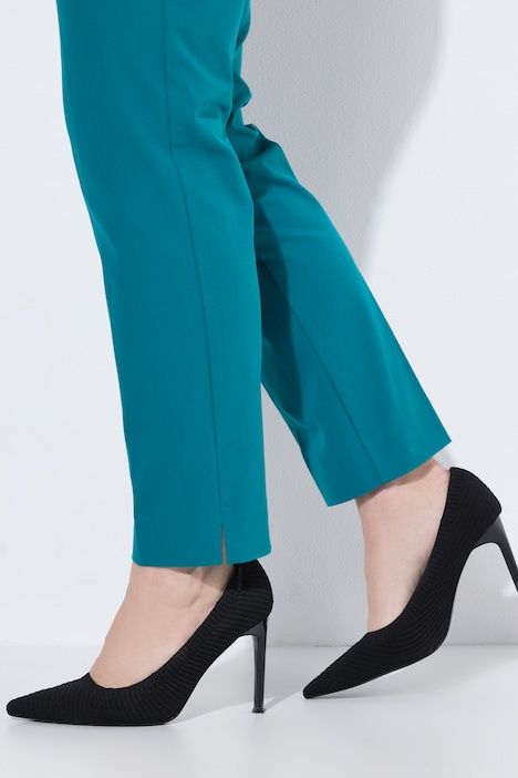 Pantalon, plis repassés, jambe étroite, ceinture élastique