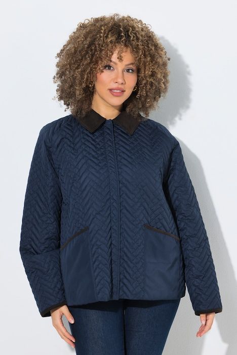Veste matelassée HYPRAR, modèle déperlant, col en velours côtelé