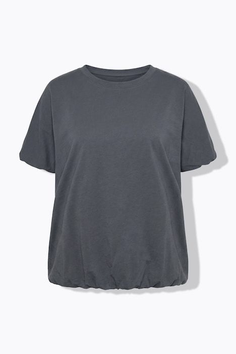 T-shirt ballon, oversize, col rond, manches courtes, coton bio