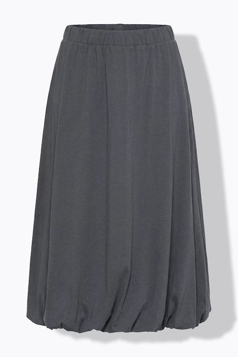 Jupe ballon, chiné, coupe A, ceinture élastique, coton bio