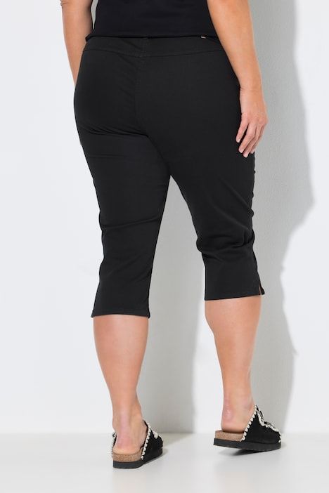 Pantacourt, jambe étroite, ceinture élastique, coton bio