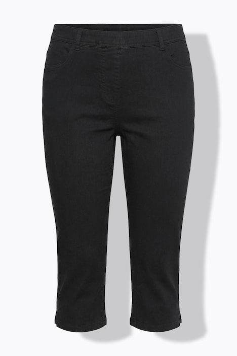 Pantacourt, jambe étroite, ceinture élastique, coton bio