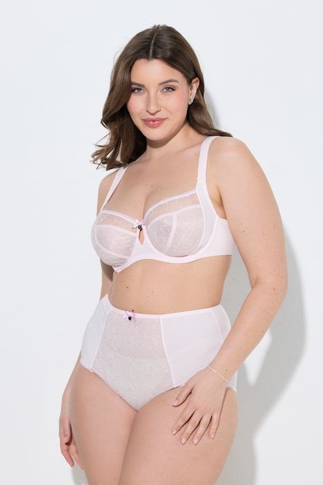 Soutien-gorge à armatures, dentelle à fleurs - bonnet B-G