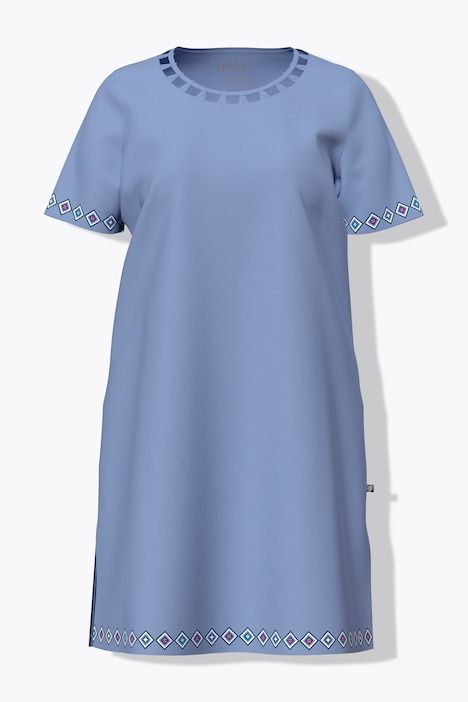 Lot de 2 chemises de nuit / T-shirts longs, décolleté rond et manches courtes