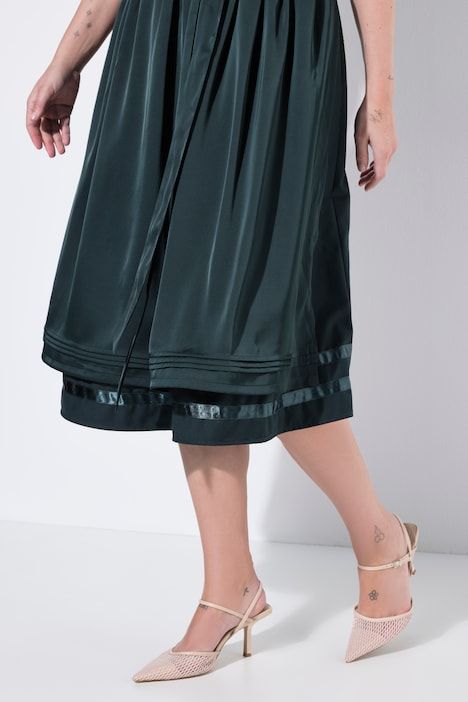 Dirndl, velours côtelé, cœur, manches courtes