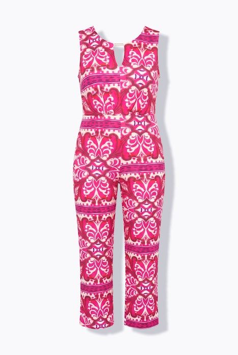 Combinaison en jersey, jambe large, col rond, sans manches