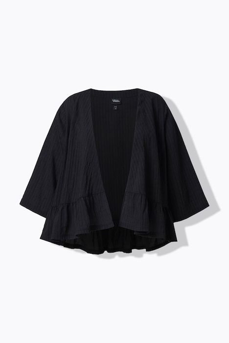 Blouse kimono, oversize, ourlet volanté, sans fermeture