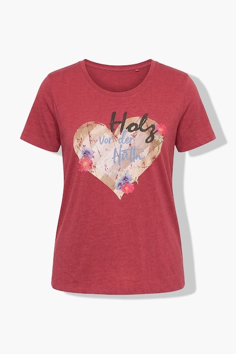 T-shirt motif cœur, décolleté rond et manches courtes, coupe Classic Fit
