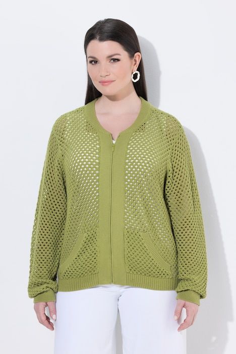 Gilet en maille, paillettes, col college, manches longues