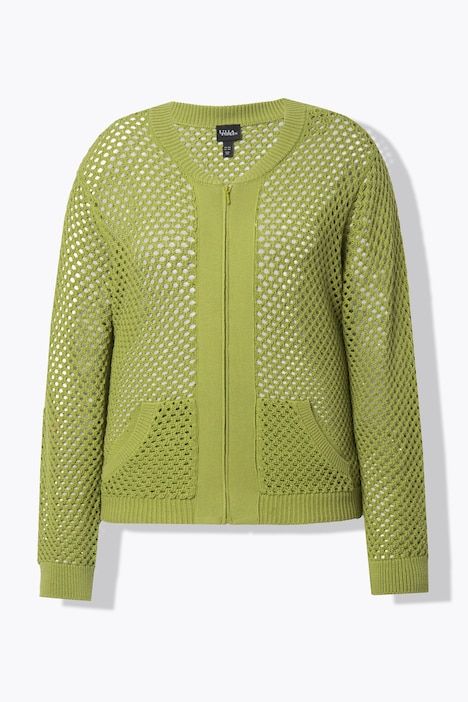 Gilet en maille, paillettes, col college, manches longues