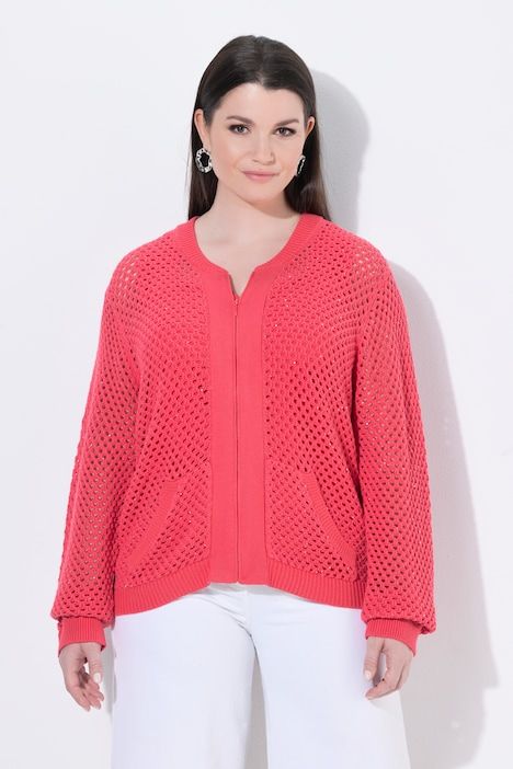 Gilet en maille, paillettes, col college, manches longues