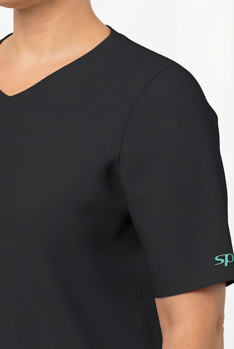 T-shirt technique, col en V, manches courtes, recyclé