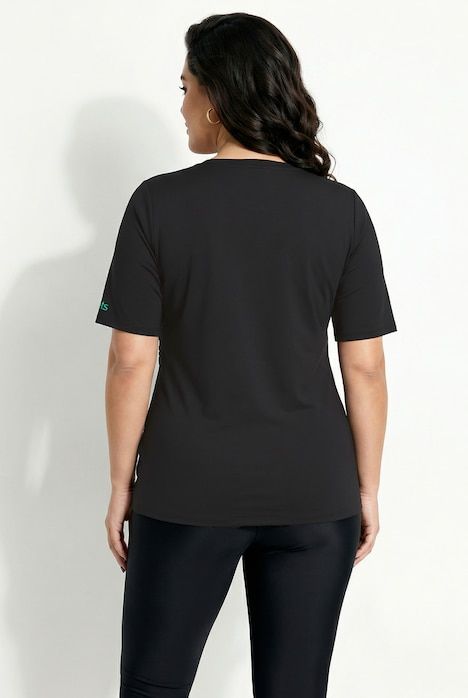 T-shirt technique, col en V, manches courtes, recyclé