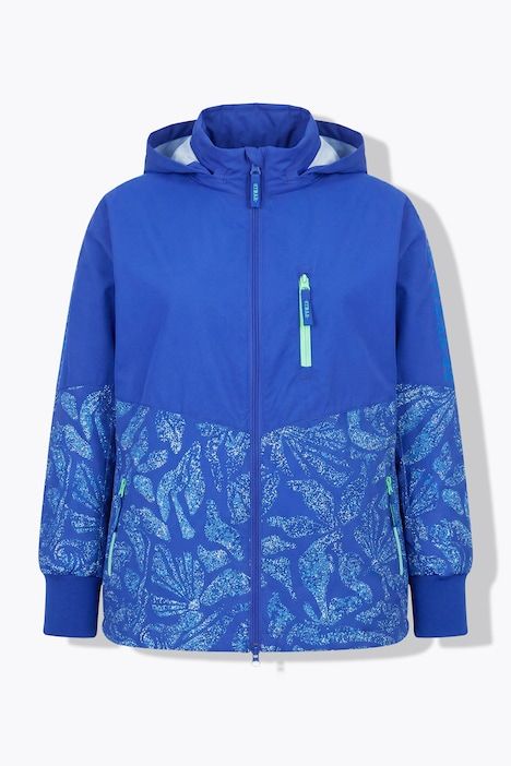 Veste outdoor, corail, capuche, indice SPF 50+