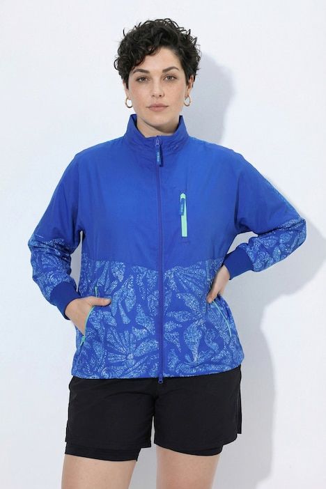 Veste outdoor, corail, capuche, indice SPF 50+
